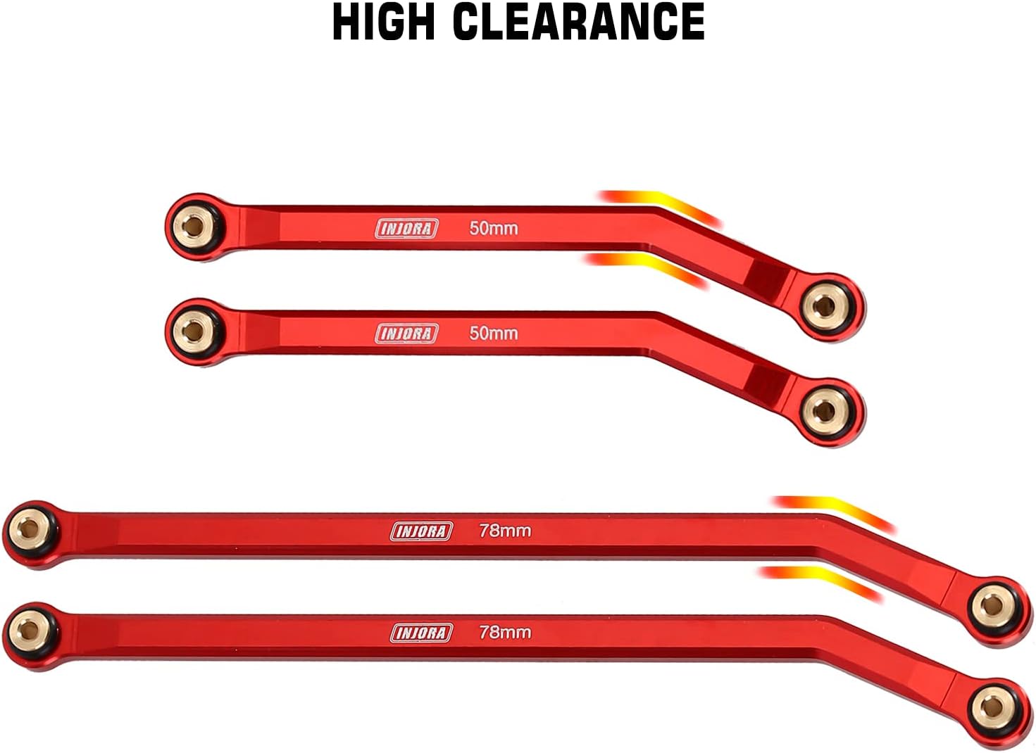 Injora High Clearance Front 4 Links Set for SCX24 1/24 RC Crawler