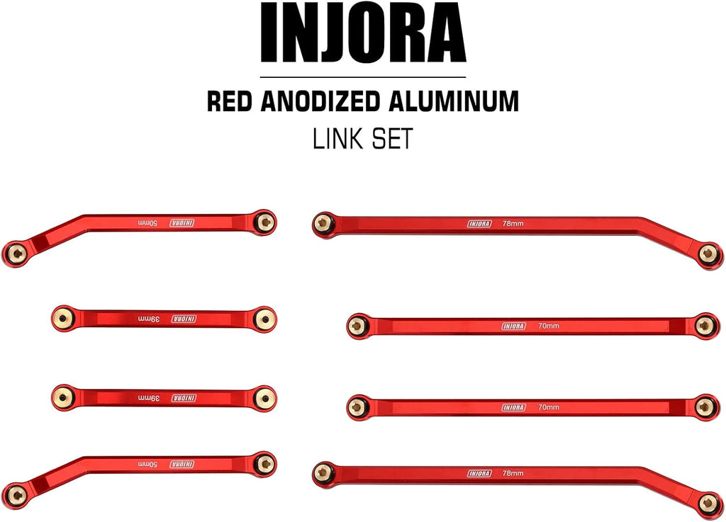 Injora High Clearance Front 4 Links Set for SCX24 1/24 RC Crawler