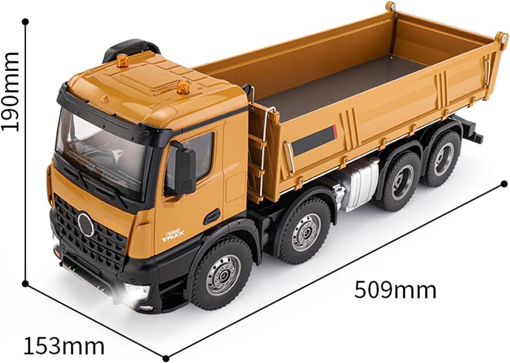 Huina 1/14 Scale Remote Control Dump Truck 12-Channel 13 LBS Load Capacity