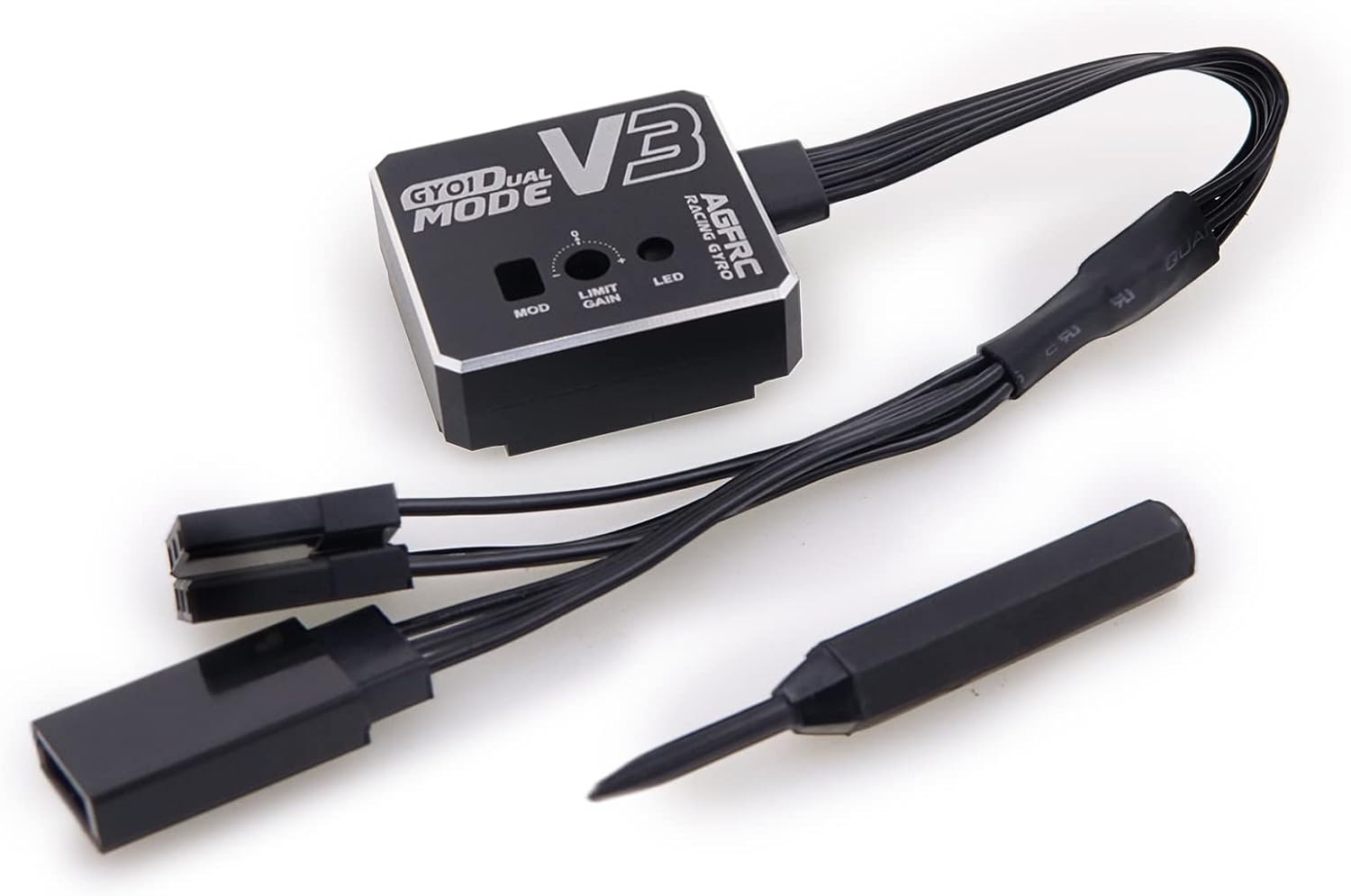 Agfrc Dual-Gain Drift RC Gyro Aluminum Case for RC Car Truck Boat