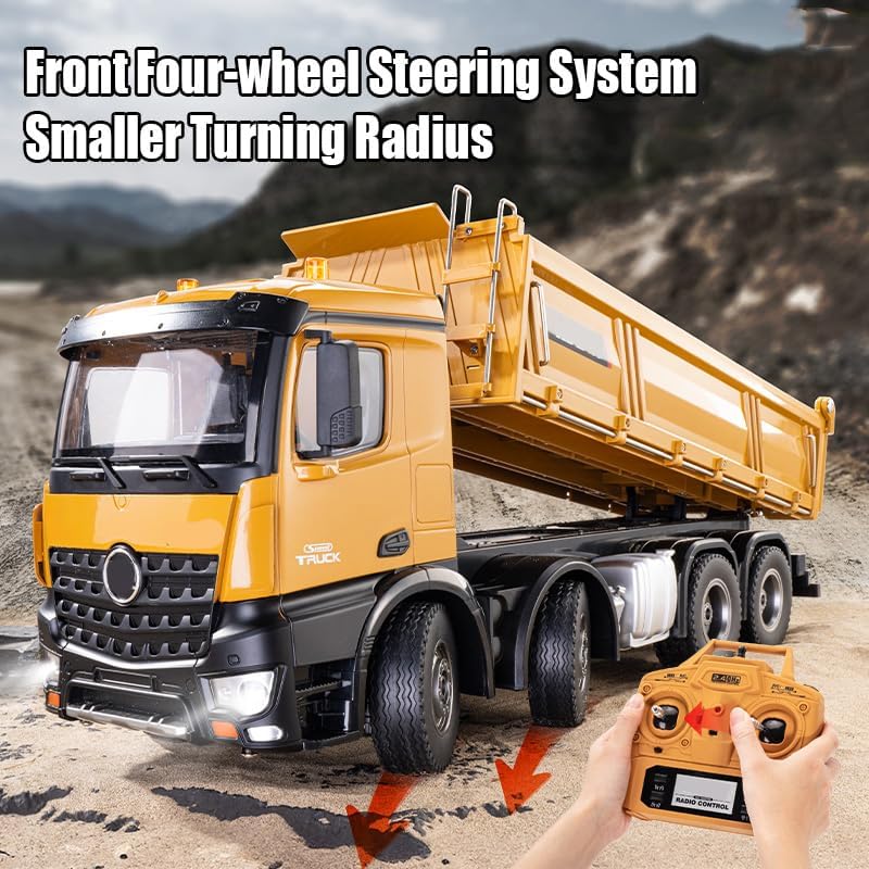 Huina 1/14 Scale Remote Control Dump Truck 12-Channel 13 LBS Load Capacity
