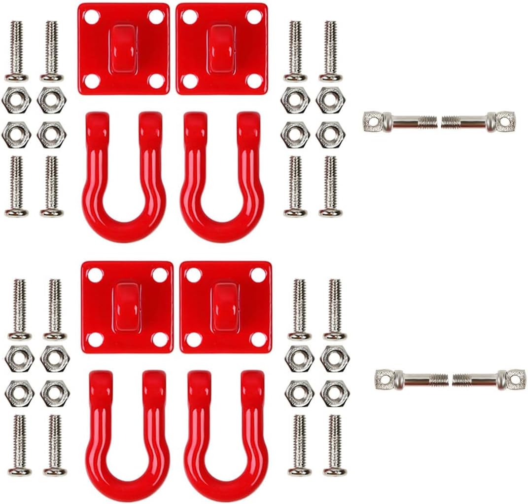 Uurcsky 2 Sets Metal Tow Hook Accessories for 1/10 Crawler RC Cars