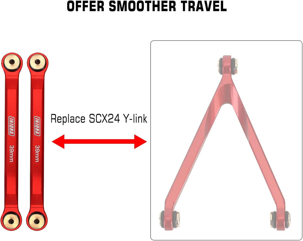 Injora High Clearance Front 4 Links Set for SCX24 1/24 RC Crawler