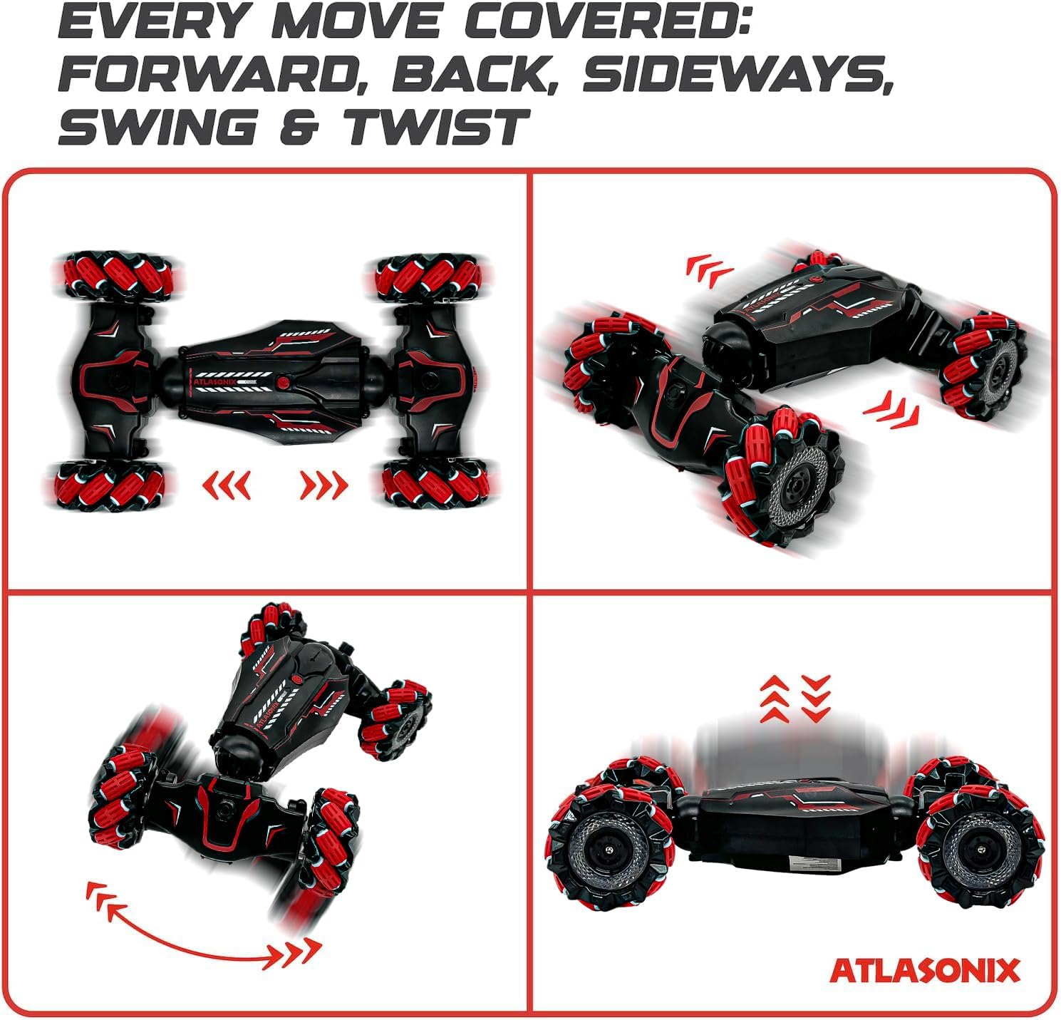 Ag Atlasonix Gesture Sensing RC Stunt Car Hand Controlled 360° Stunts