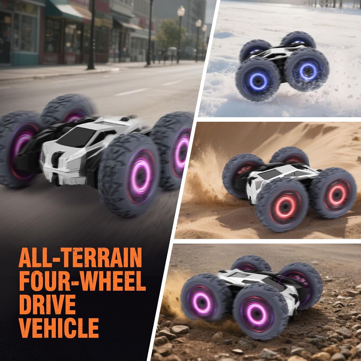 Funzooka RC Stunt Car Double-Sided 360-Degree Flips Toy