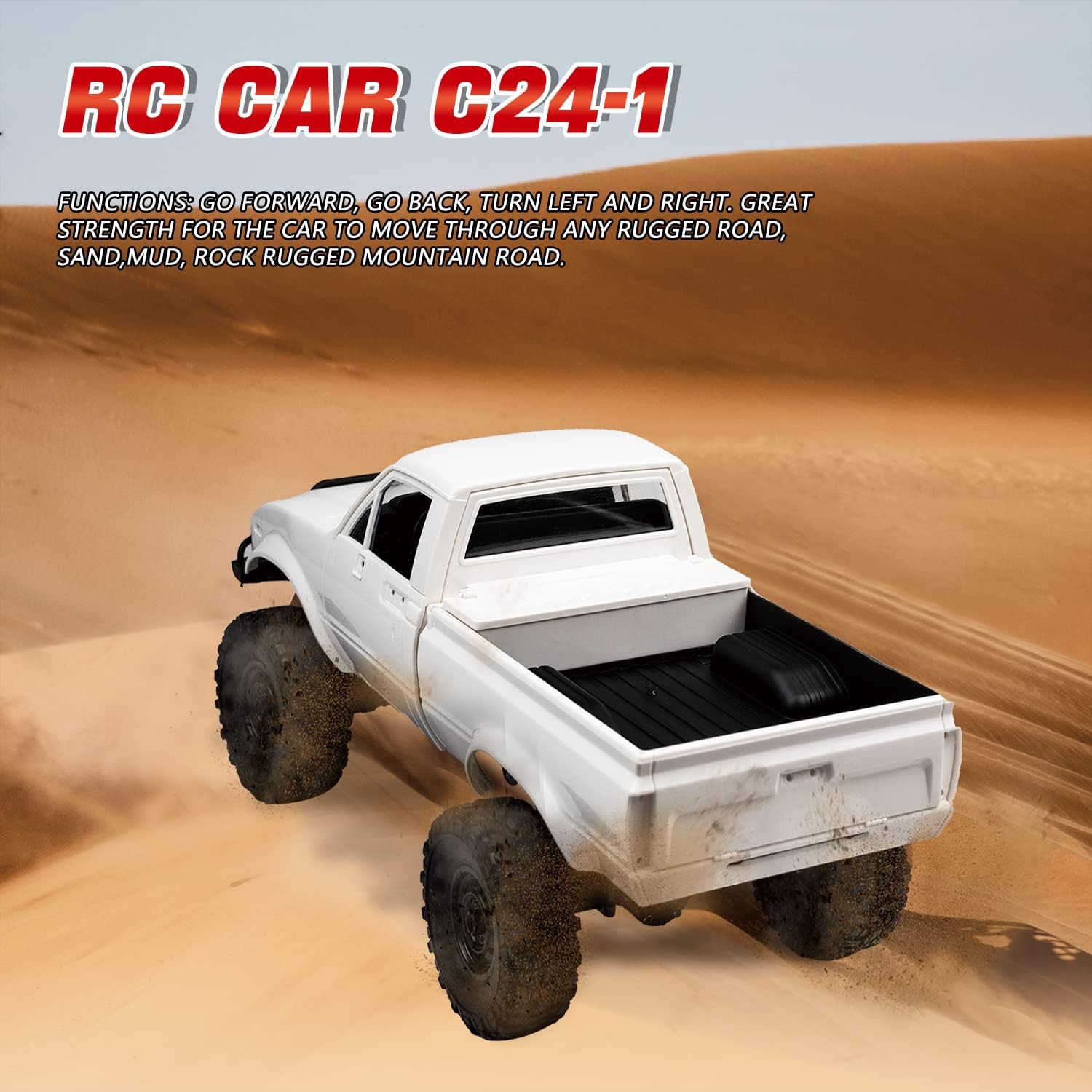 WPL C24 1/16 Scale RC Rock Crawler Truck 4WD 2.4GHz RTR