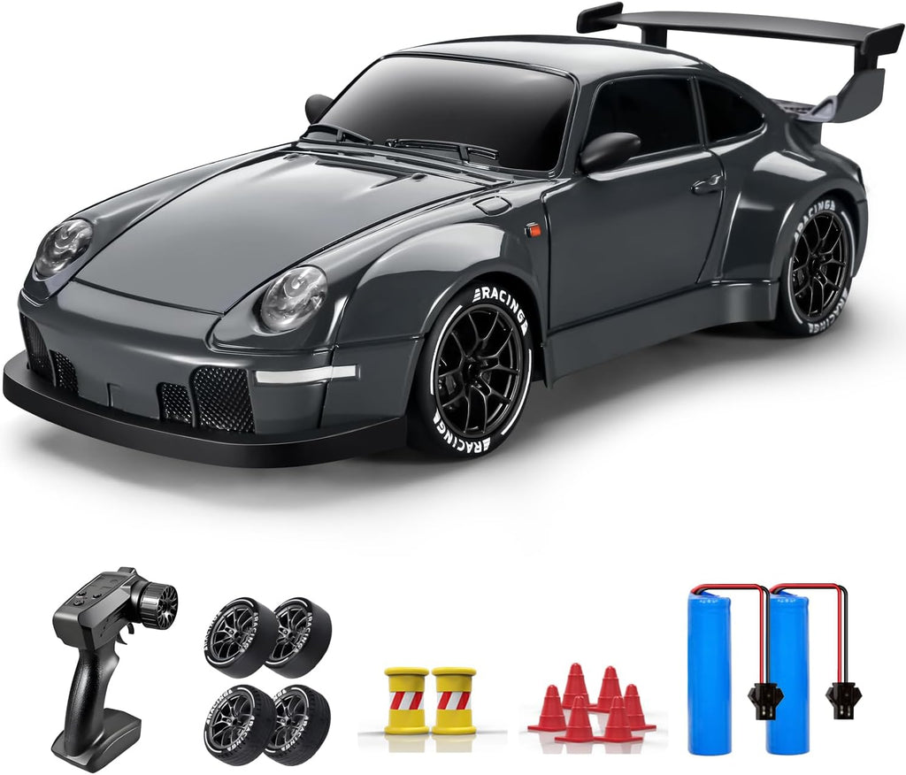 Acammzar 1/24 Scale RC Drift Car 20KM/H 4WD with LED Lights