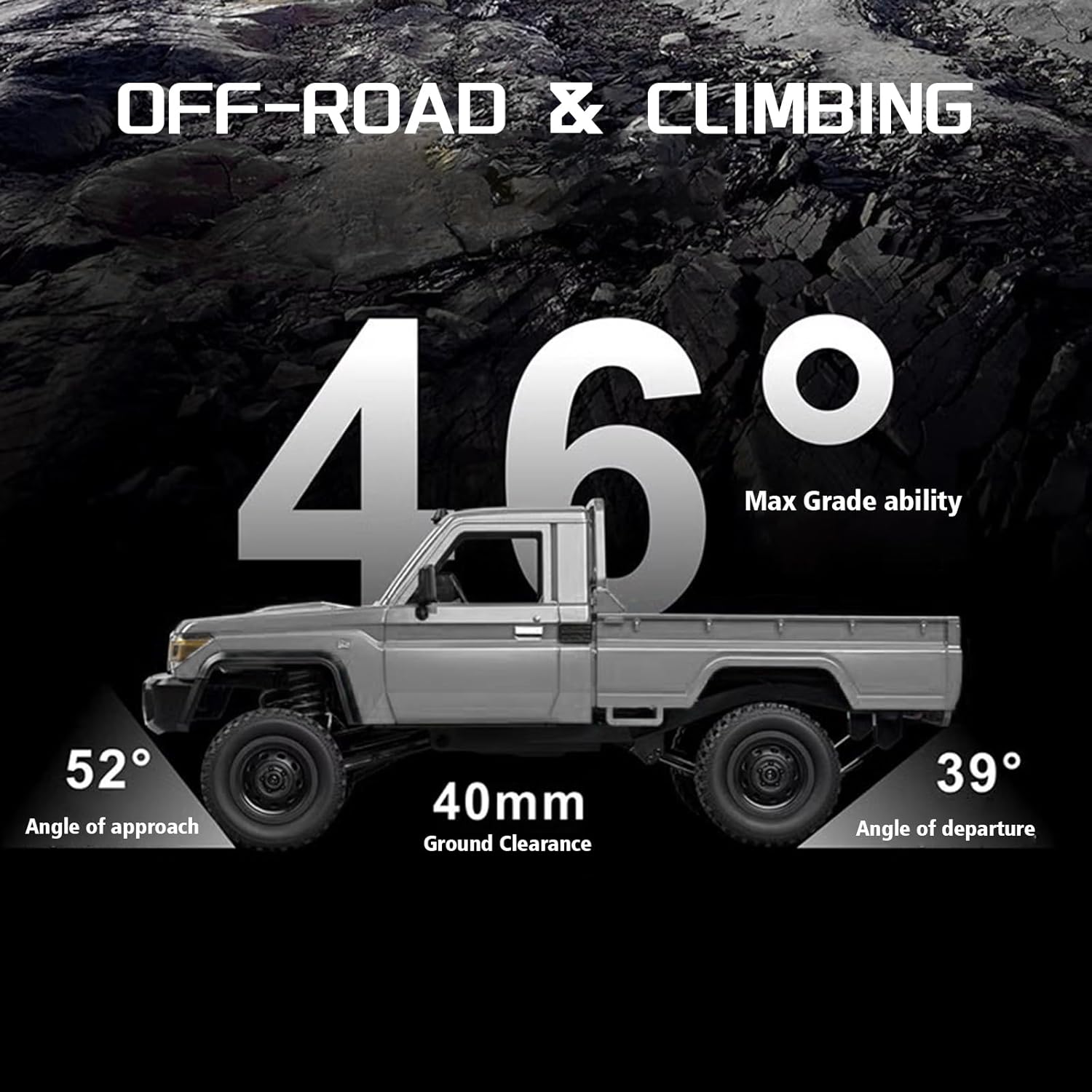 Svertibo 1/12 Scale RC Crawler MN-82 Pro RTR 4x4 Off Road Truck 2.4GHz