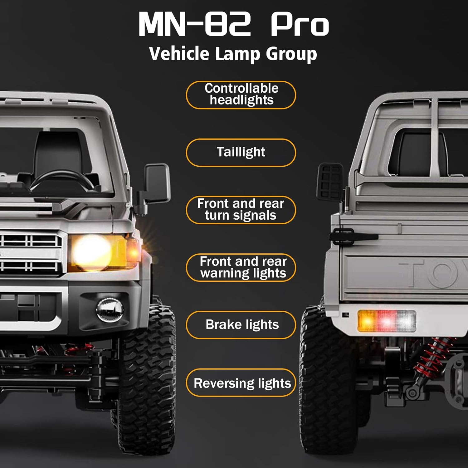 Svertibo 1/12 Scale RC Crawler MN-82 Pro RTR 4x4 Off Road Truck 2.4GHz