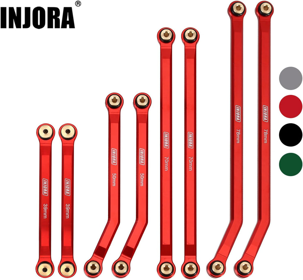 Injora High Clearance Front 4 Links Set for SCX24 1/24 RC Crawler