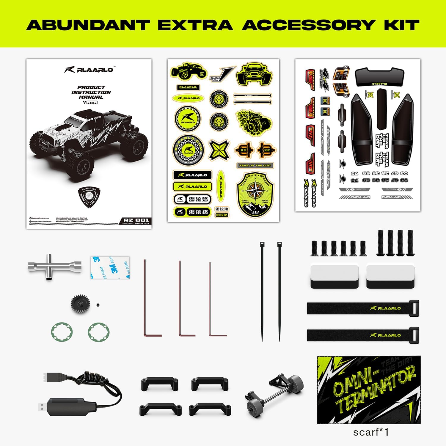 Amoril 1/10 Scale RTR Brushless 4WD Off-Road Monster Truck 50mph