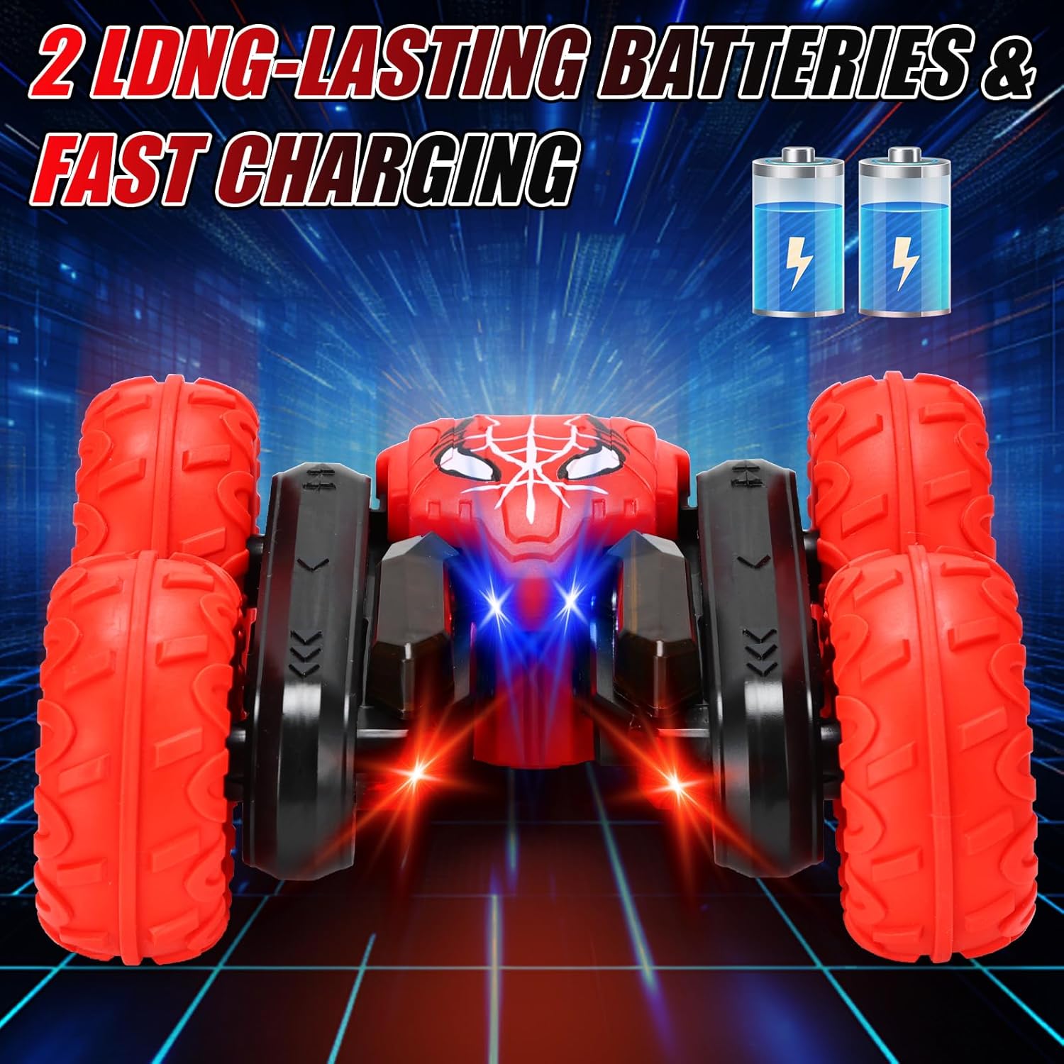 Aoontyen 4WD Rechargeable RC Stunt Car Double Sided 360° Flip