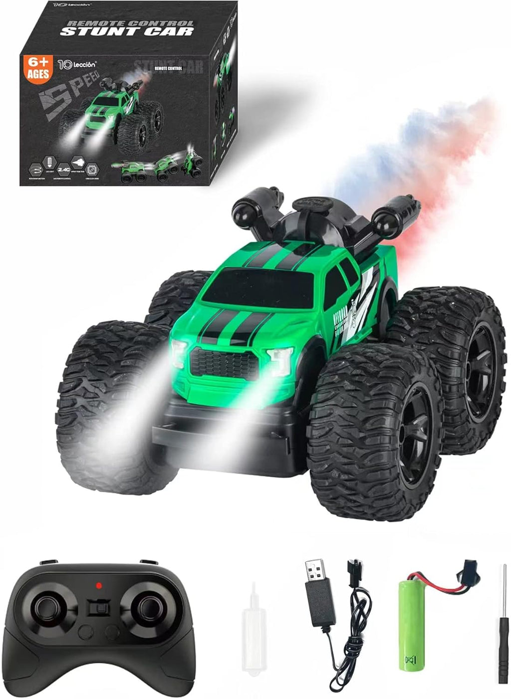 10Leccion Remote Control Monster Truck 4WD with Spray Function