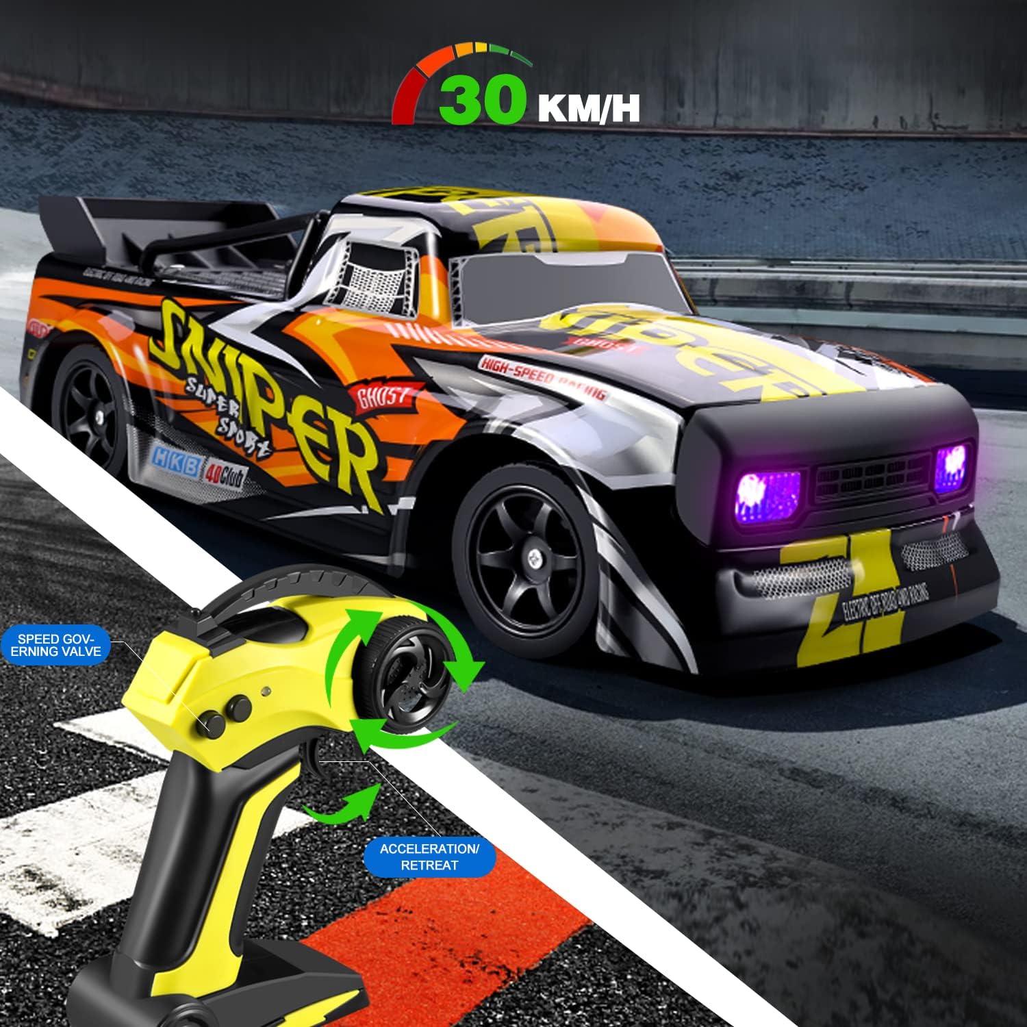 4Drc 2.4GHz 4WD High Speed RC Drift Car Monster Truck 30+ KM/H