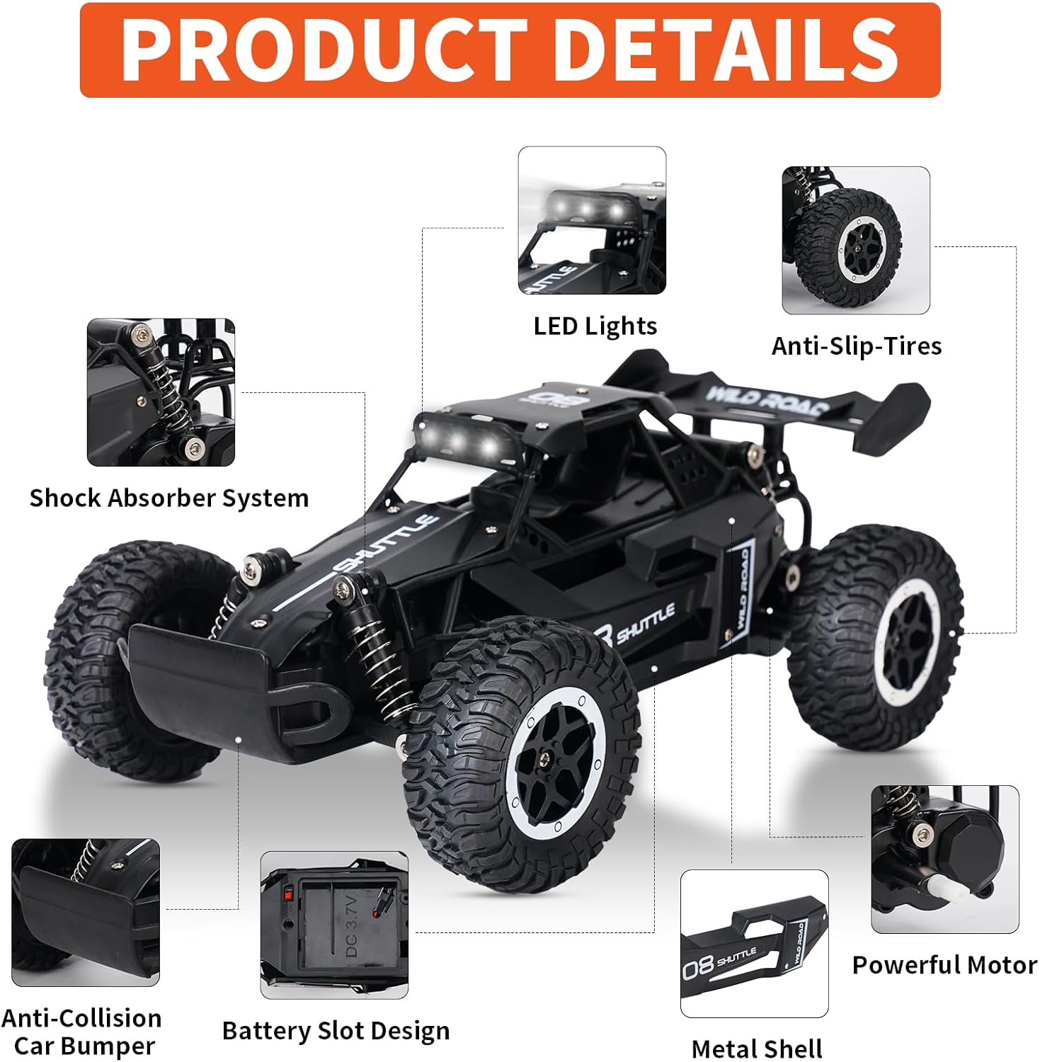 Cosmelab 1/16 Scale 2.4GHz All Terrain Off-Road Monster Truck 20 km/h