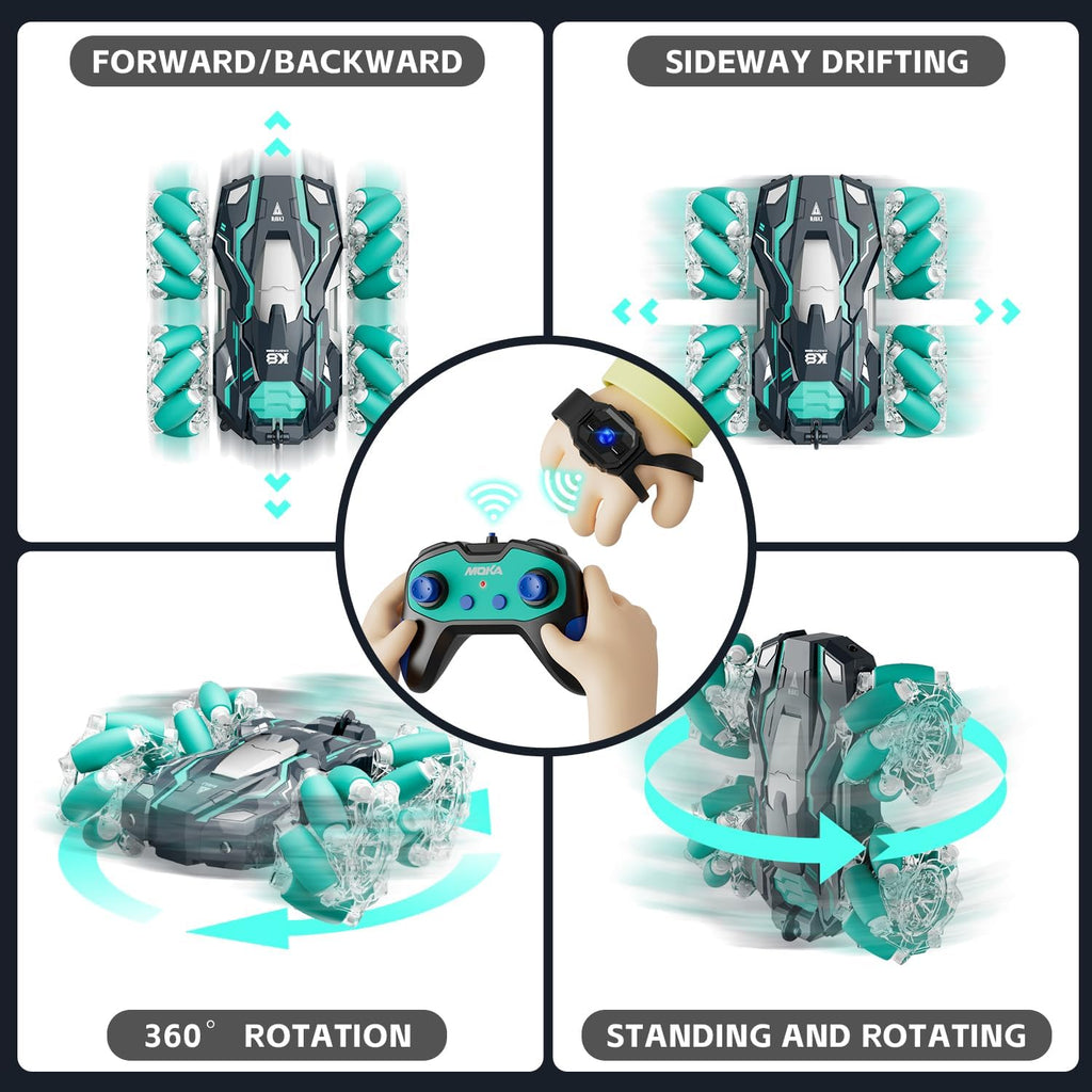 Zeming Technology 4WD All-Terrain RC Stunt Car 2.4GHz LED Lights