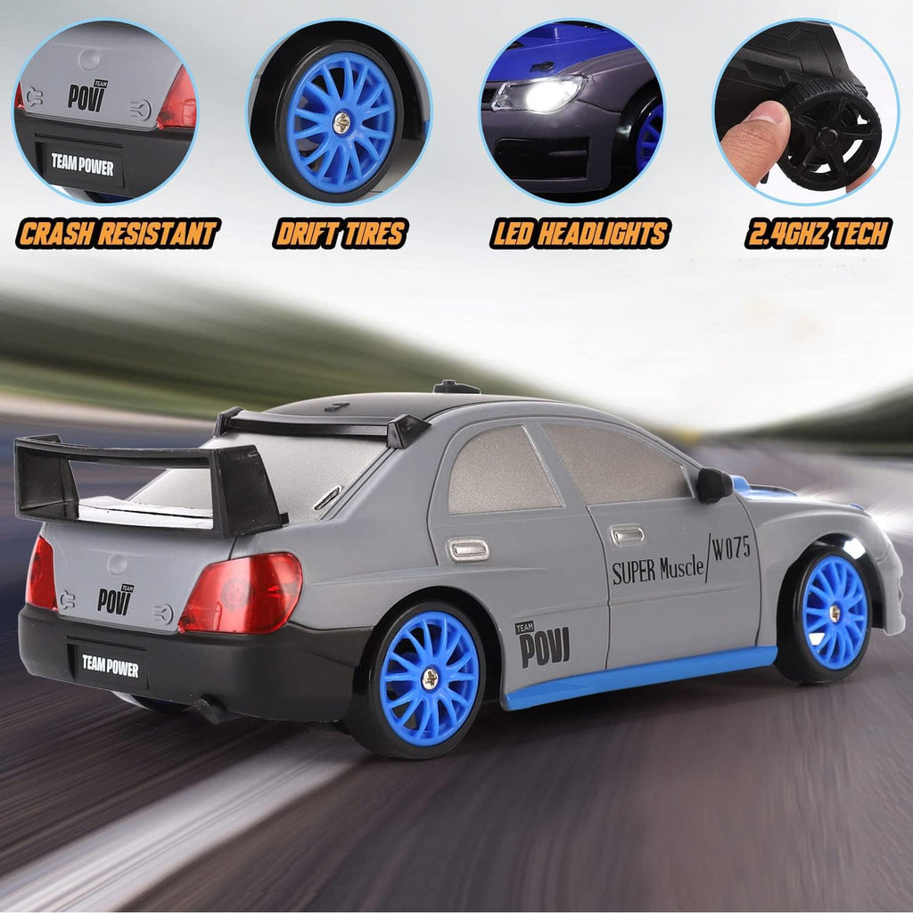 Liberty Imports 1/24 Scale RC Drift Car 2.4GHz 4WD On-Road Vehicle
