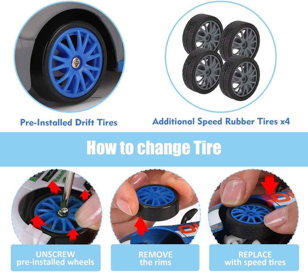 Liberty Imports 1/24 Scale RC Drift Car 2.4GHz 4WD On-Road Vehicle