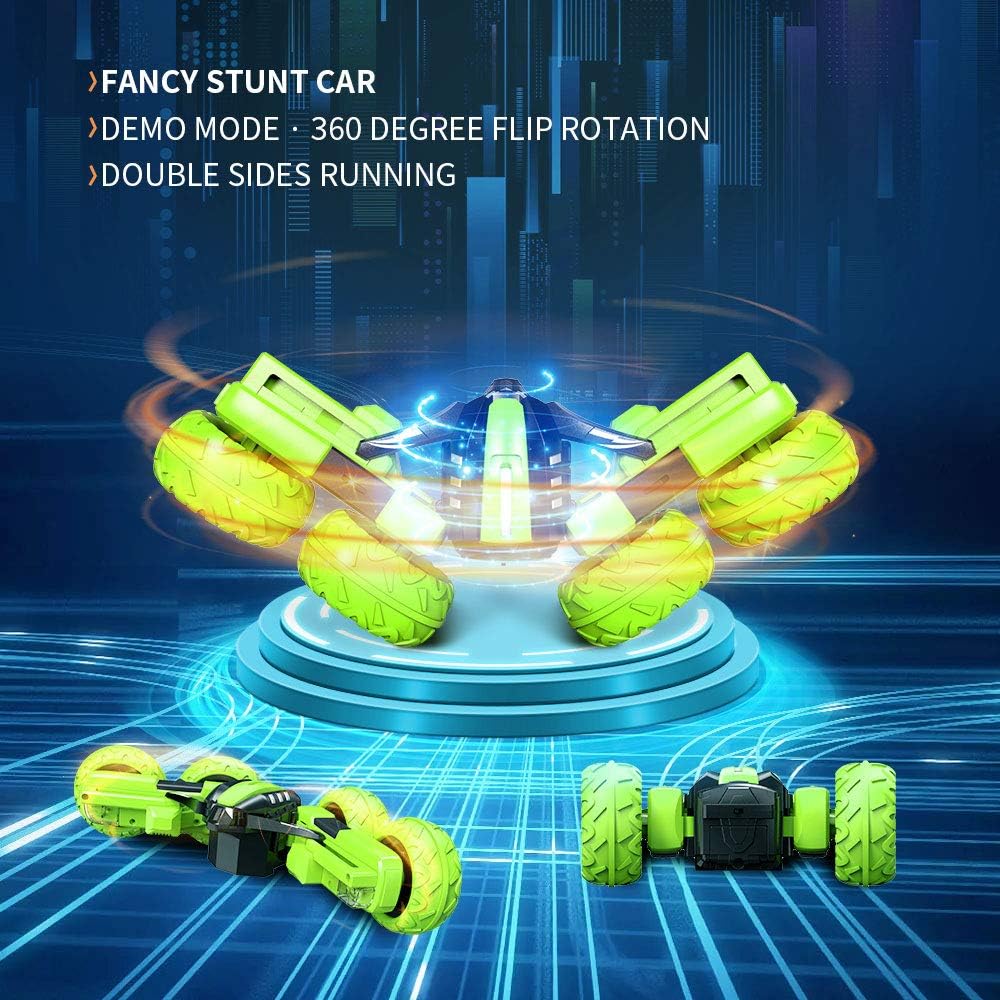Amicool 4WD Remote Control Car Stunt Vehicle 360° Flips