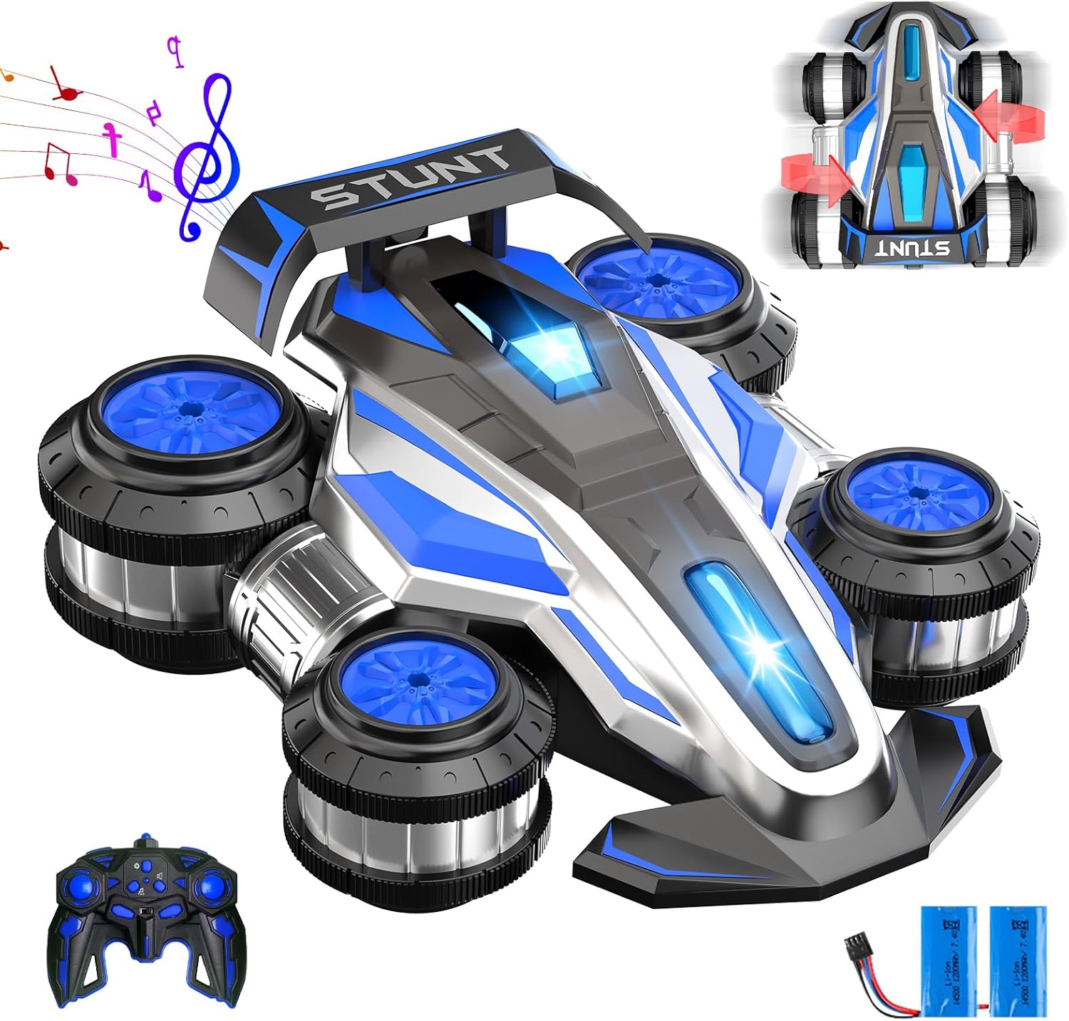 Kjwejoyrc Remote Control Drift Stunt Car 2.4GHz 4WD 360° Rotation