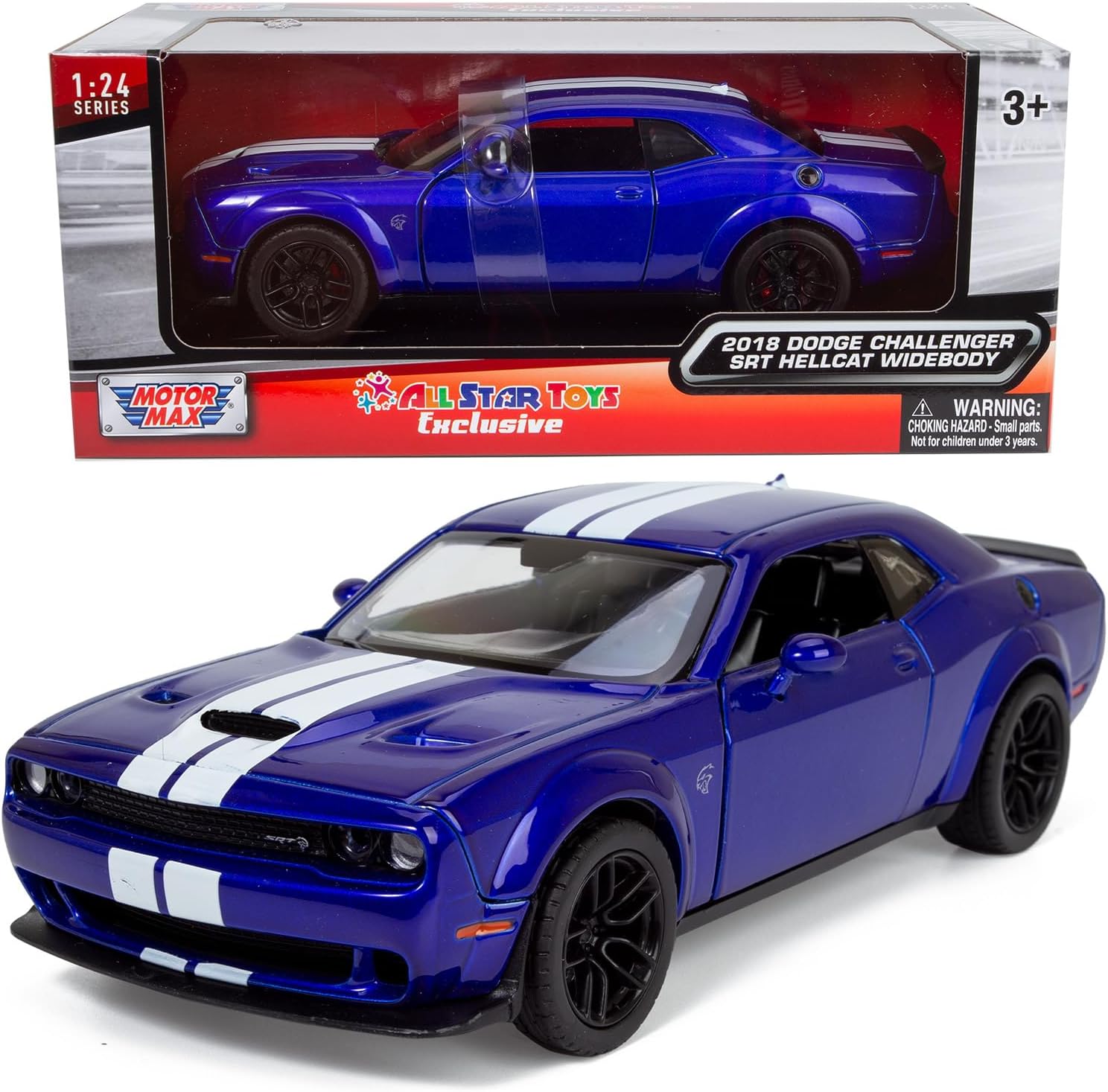 All Star Toys 1/24 Scale Dodge Challenger SRT Hellcat Diecast Model Car