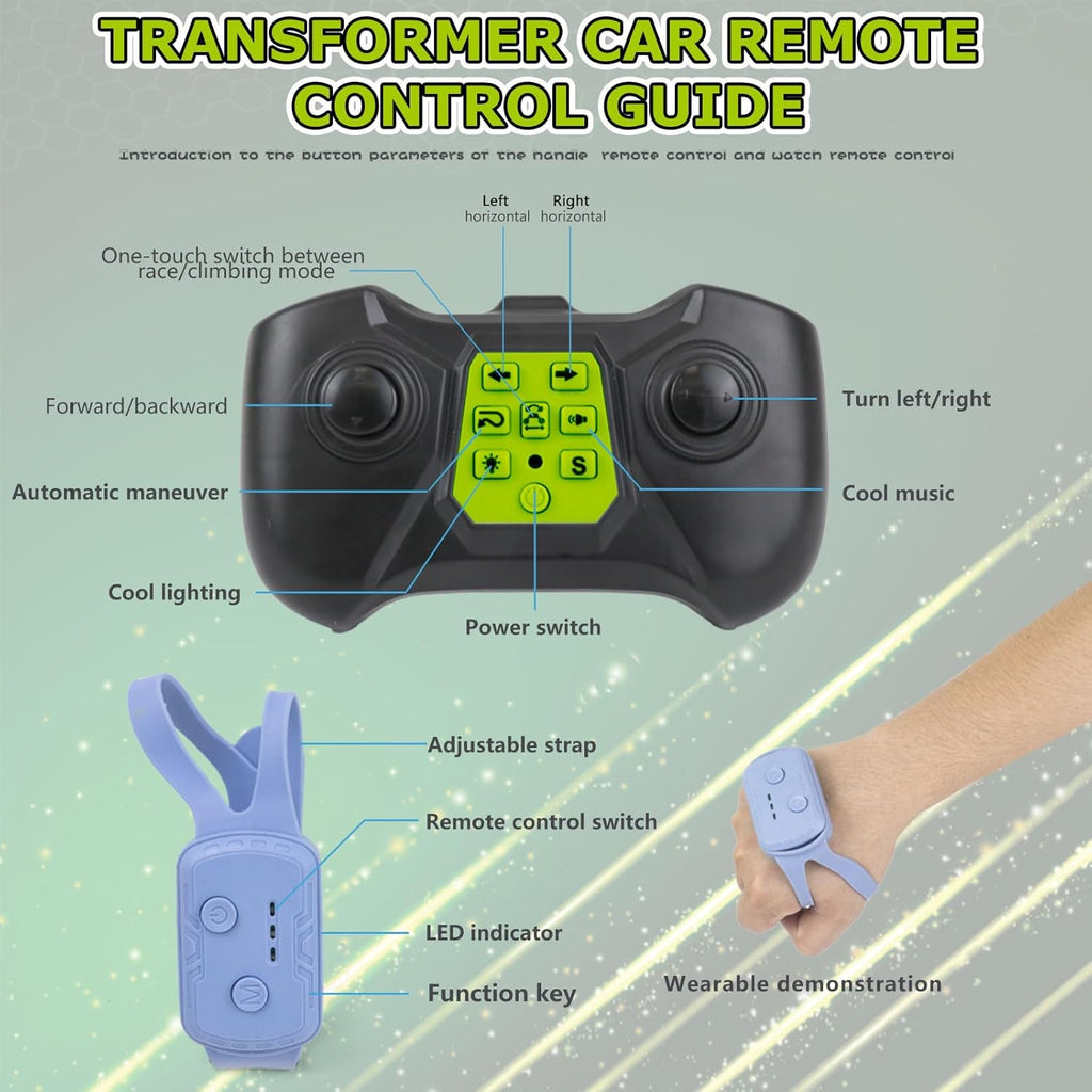 Nestalk Gesture Sensing RC Stunt Car 2.4GHz 4WD with Lights Music