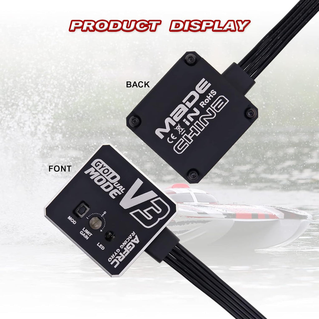 Agfrc Dual-Gain Drift RC Gyro Aluminum Case for RC Car Truck Boat