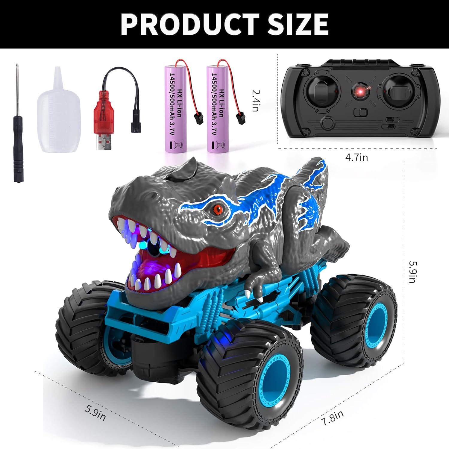 Lilybuds 2.4GHz Remote Control Dinosaur Truck RC Car