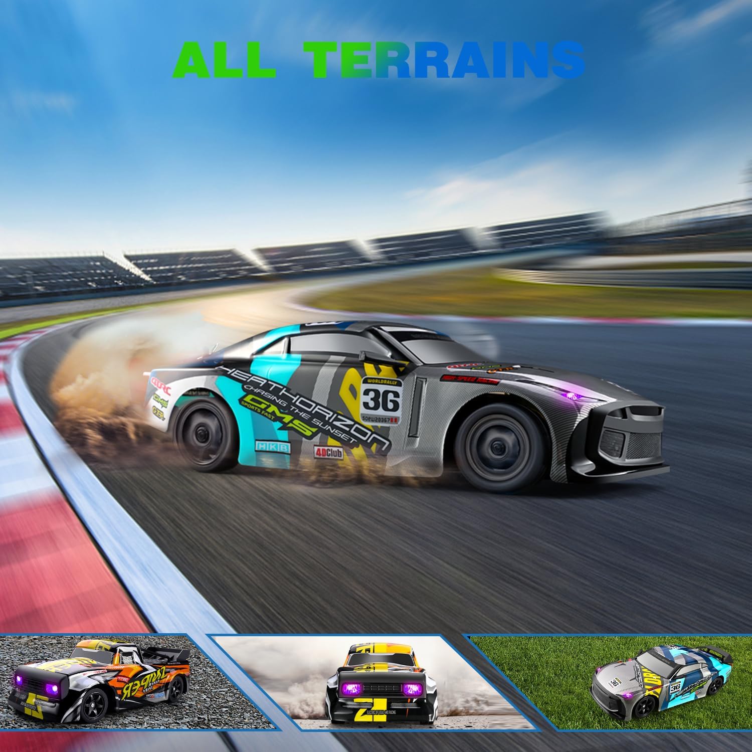 4Drc 2.4GHz 4WD High Speed RC Drift Car Monster Truck 30+ KM/H