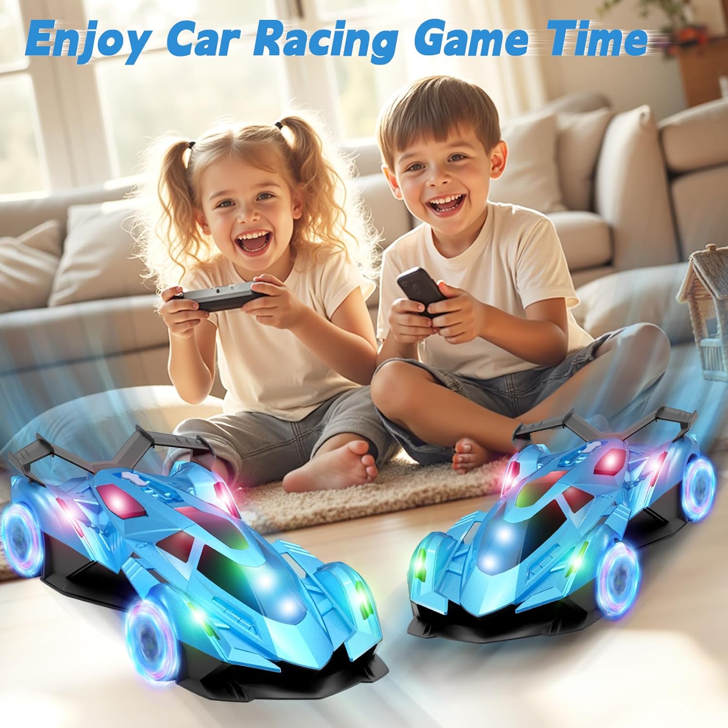 Sasbsc 1:12 Scale Remote Control Drift Car with 360° Rotation Music Lights