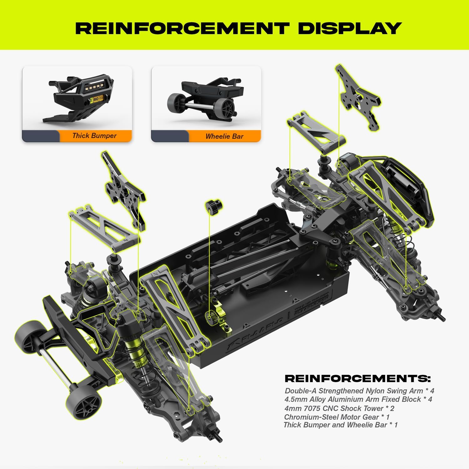 Amoril 1/10 Scale RTR Brushless 4WD Off-Road Monster Truck 50mph
