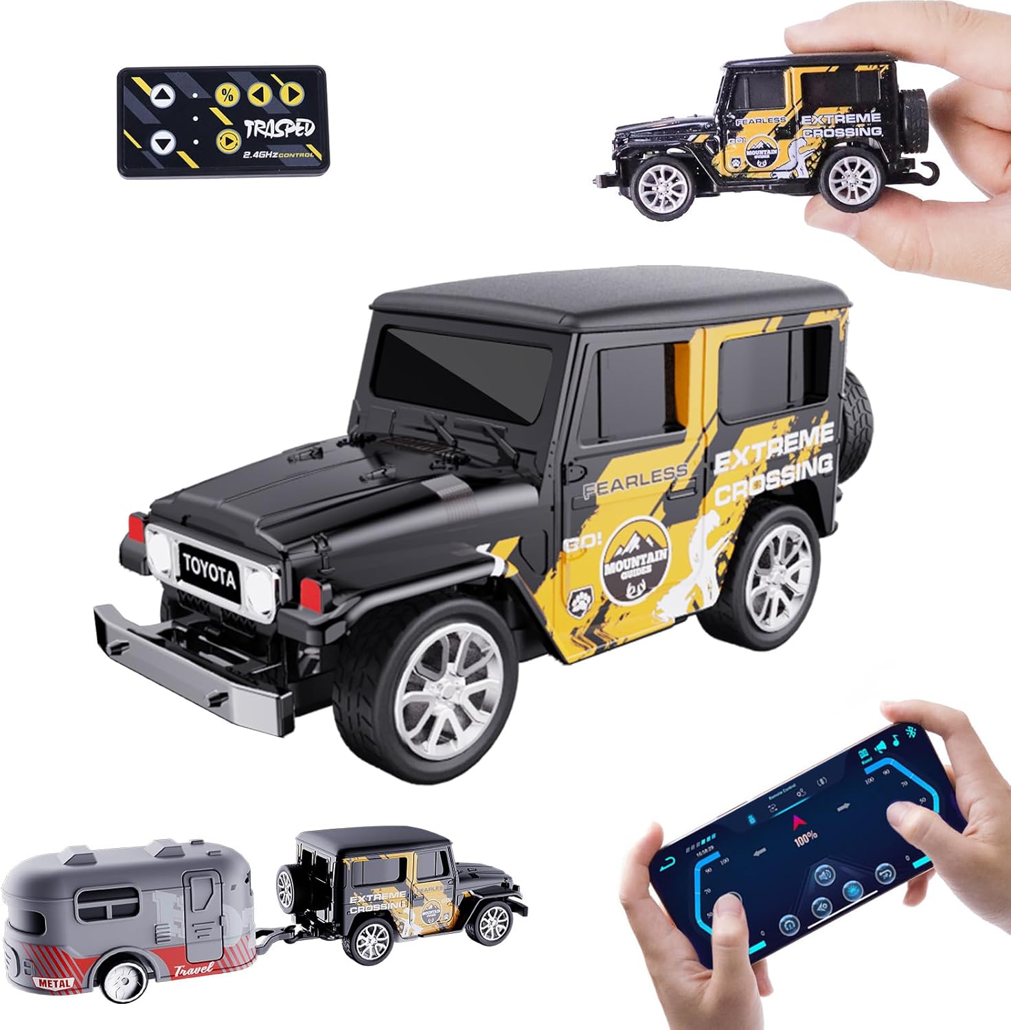 Guangdon 1/64 Scale Mini RC Car Off-Road Vehicle 2.4GHz APP Control
