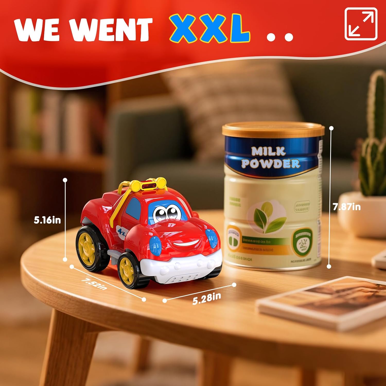 Aeroquest Toddler Remote Control Pickup Truck Toy Cartoon RC Vehicle