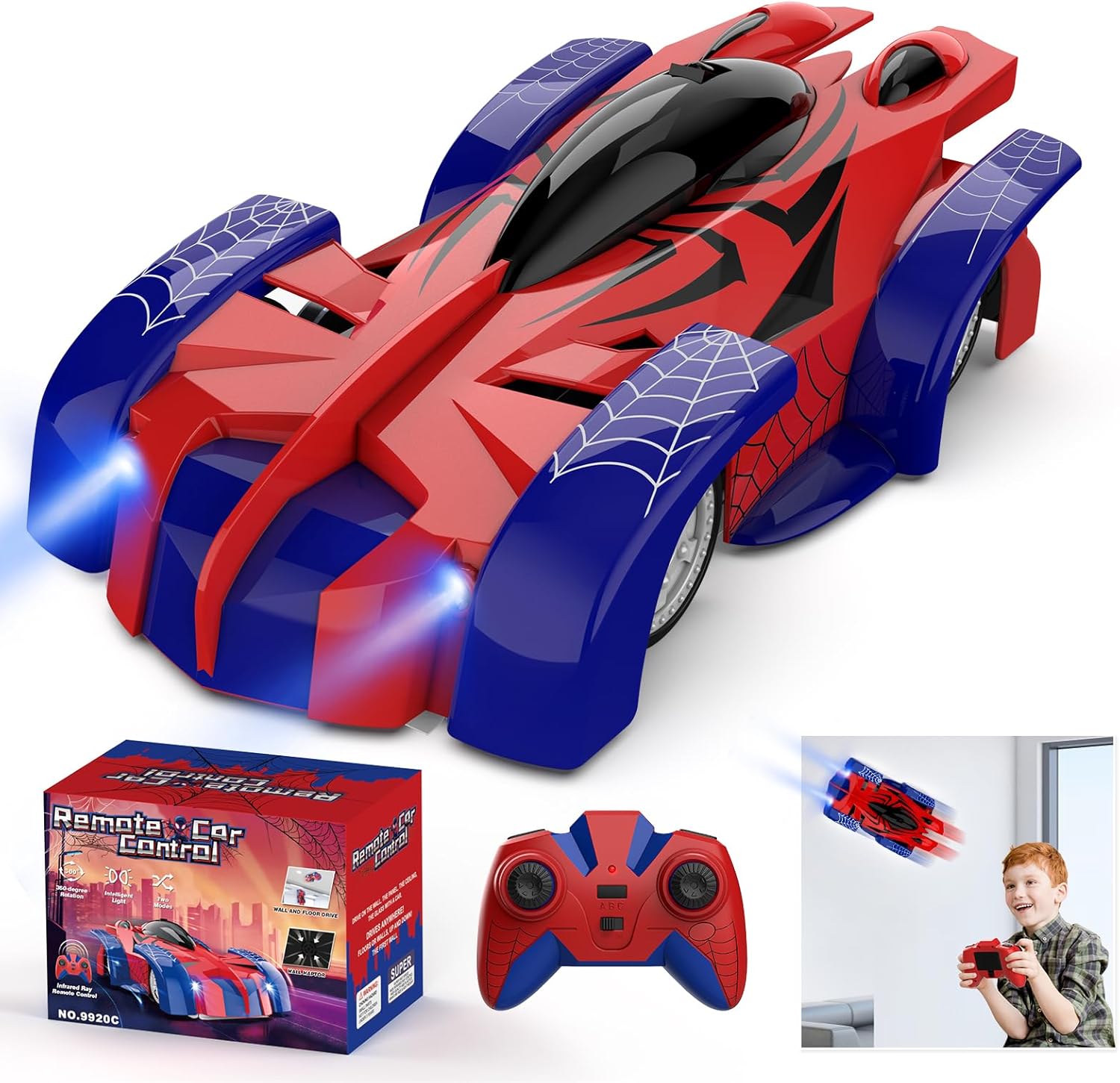 Aomifmik Wall Climbing Remote Control Stunt Car 360° Rotation Rechargeable