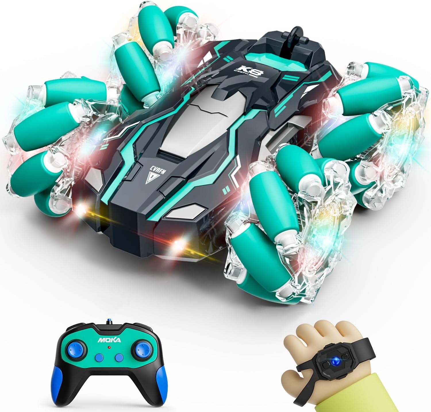 Zeming Technology 4WD All-Terrain RC Stunt Car 2.4GHz LED Lights