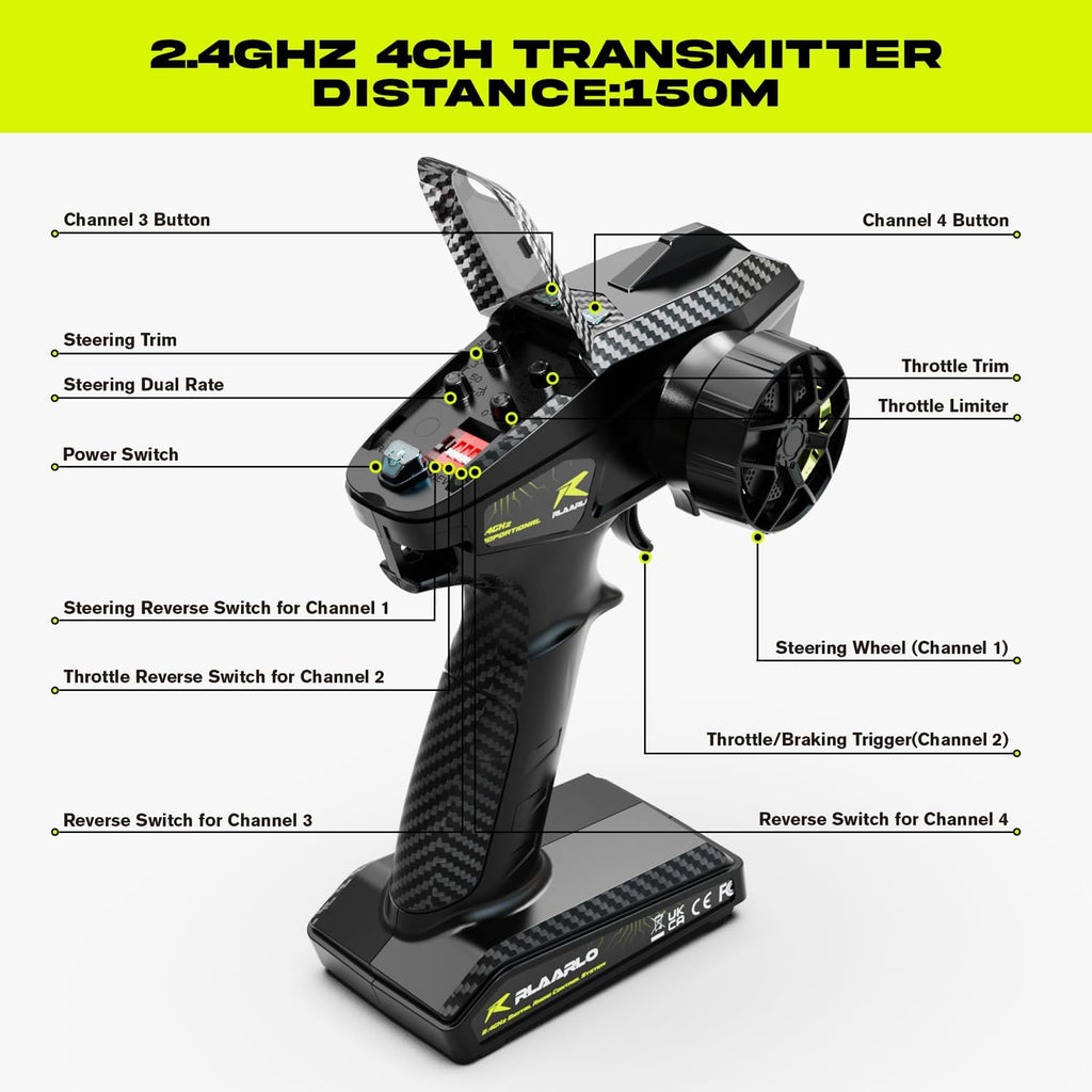 Amoril 1/10 Scale RTR Brushless 4WD Off-Road Monster Truck 50mph