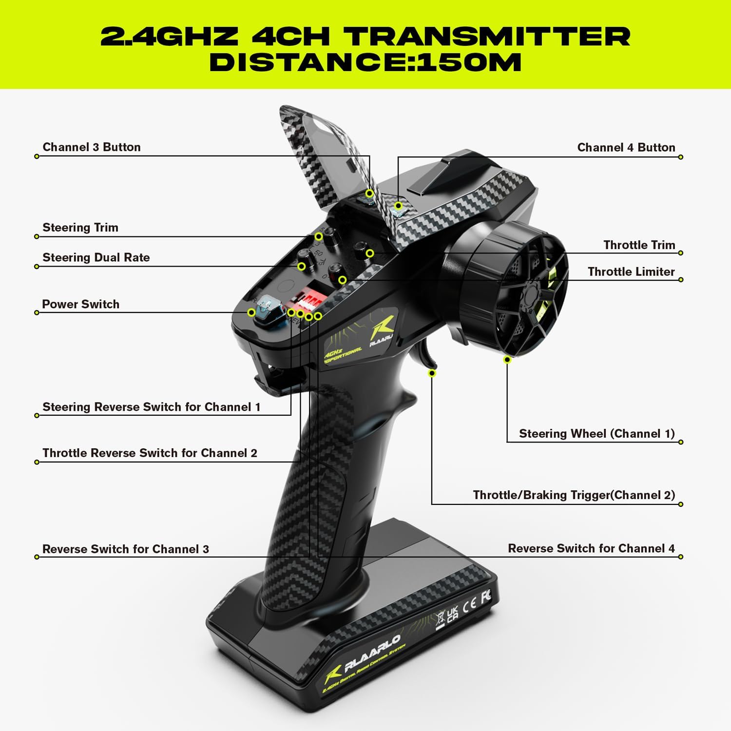 Amoril 1/10 Scale RTR Brushless 4WD Off-Road Monster Truck 50mph