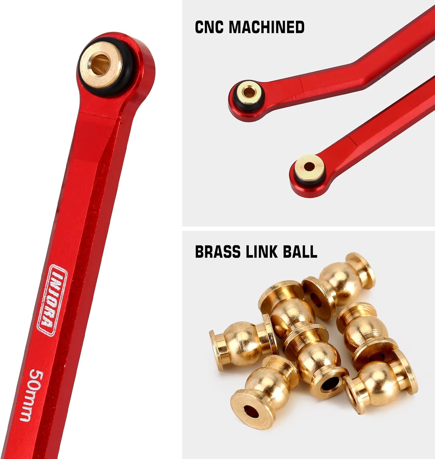 Injora High Clearance Front 4 Links Set for SCX24 1/24 RC Crawler