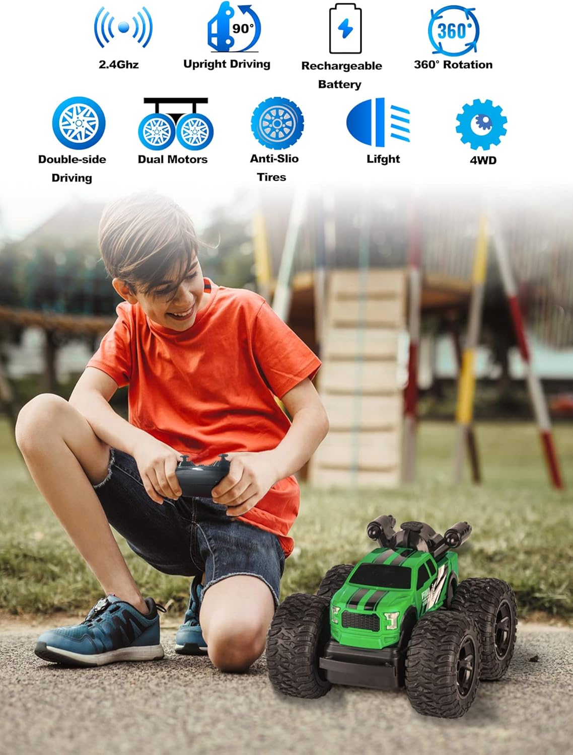 10Leccion Remote Control Monster Truck 4WD with Spray Function