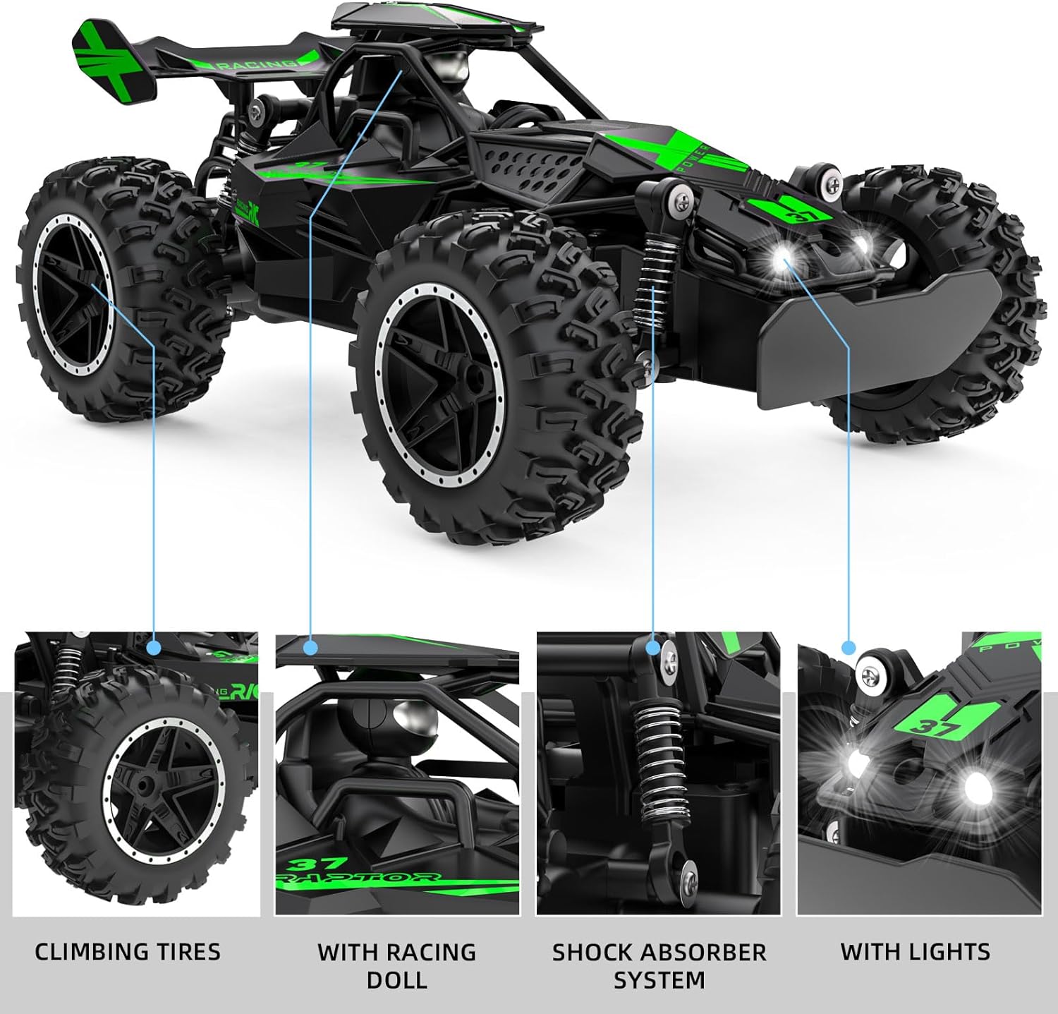 Acammzar 1/18 Scale High Speed RC Monster Truck 20KM/H Off Road