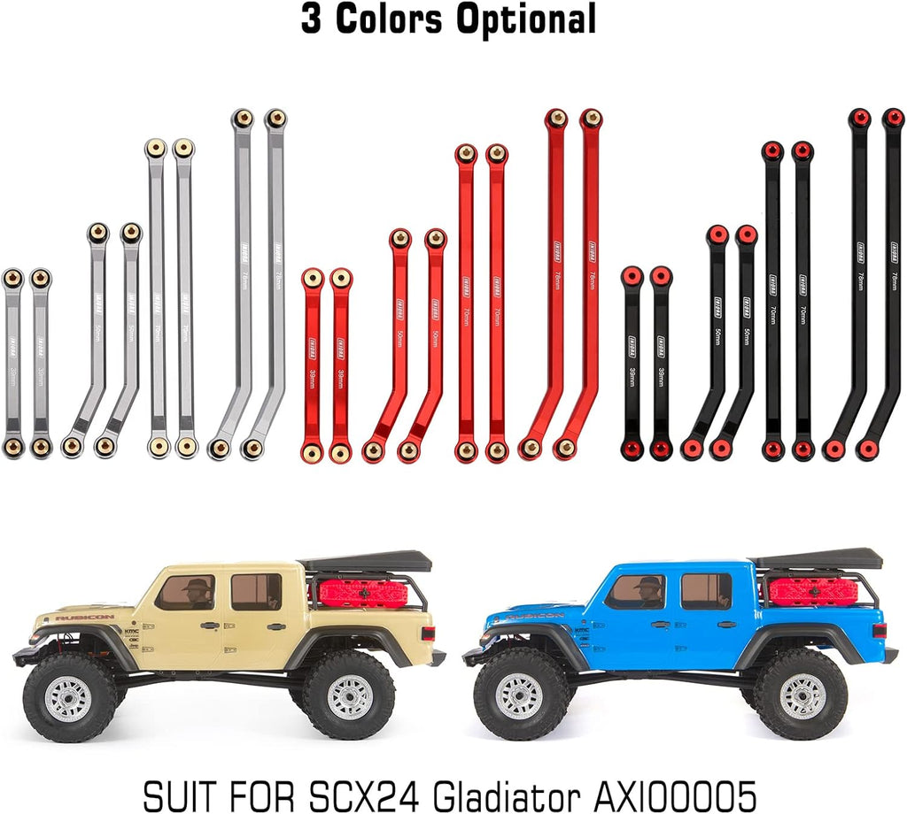 Injora High Clearance Front 4 Links Set for SCX24 1/24 RC Crawler
