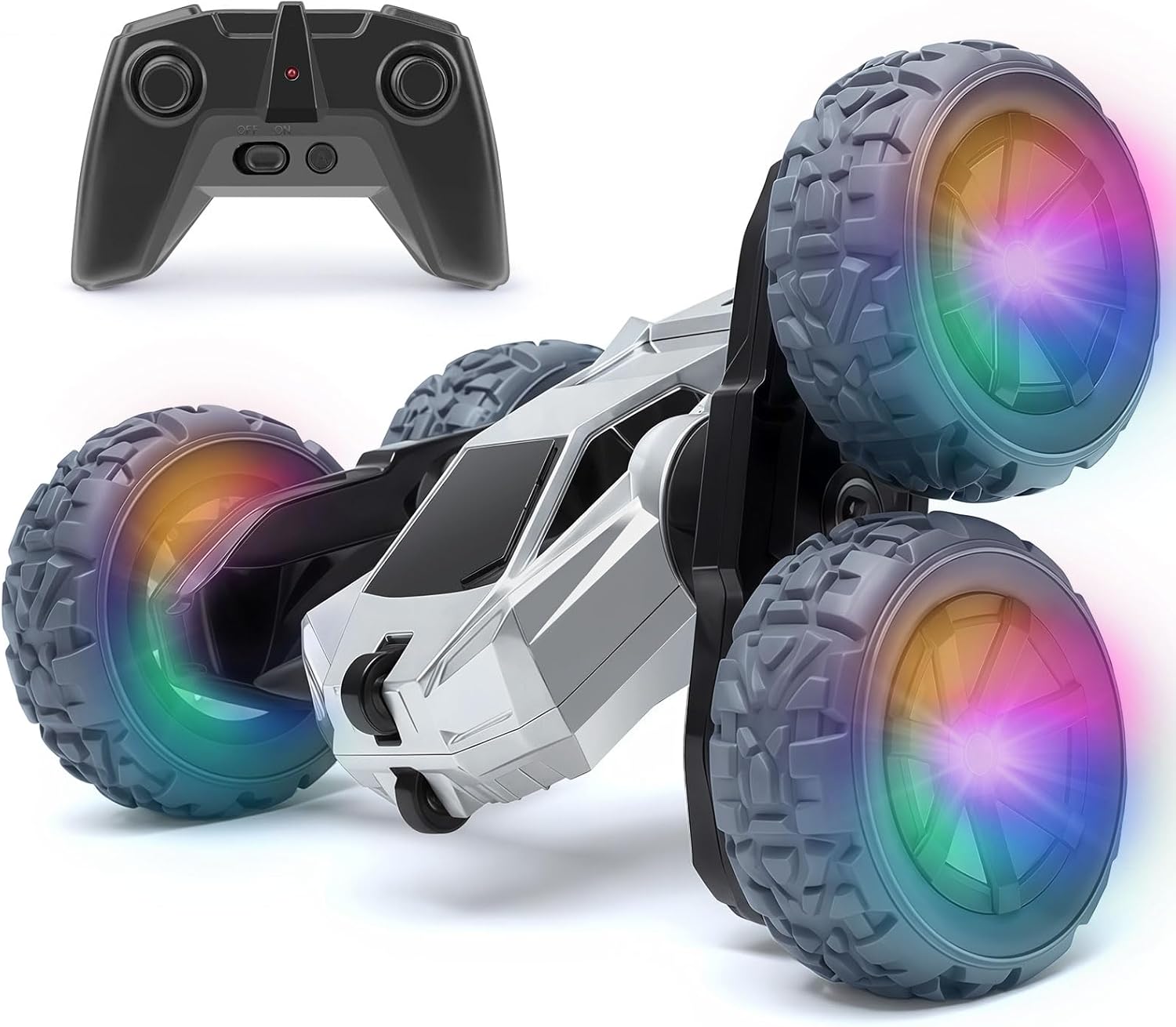 Funzooka RC Stunt Car Double-Sided 360-Degree Flips Toy