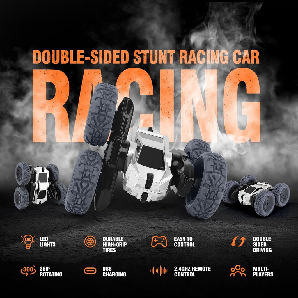 Funzooka RC Stunt Car Double-Sided 360-Degree Flips Toy