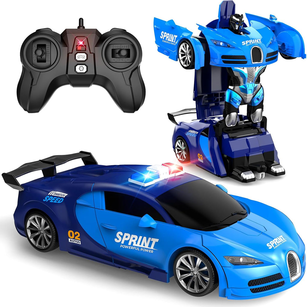 Aoneptr Remote Control Car 2.4GHz Transforming Robot Toy