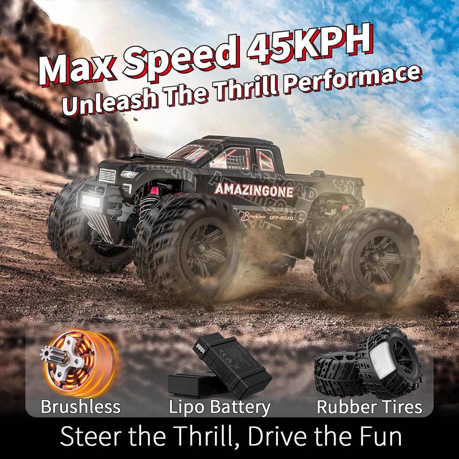 Amazingone 1/20 Scale Brushless RC Buggy 45KMH 4WD RTR