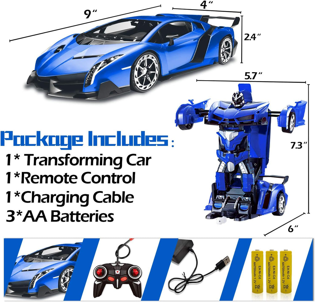 Amenon 1/18 Scale Transforming Remote Control Car 2.4GHz Rechargeable
