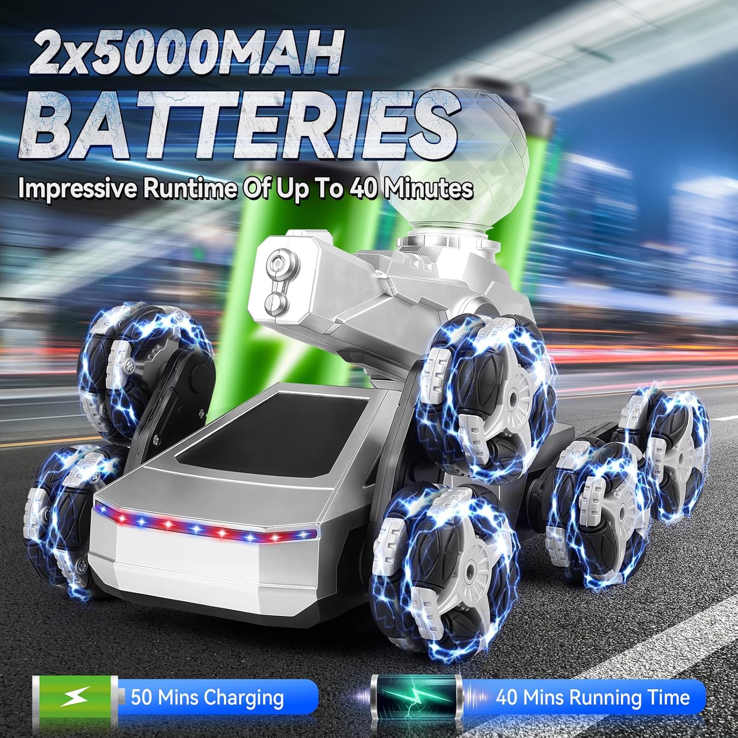 Anpty 2.4GHz All-Terrain Off-Road RC Truck with Swappable Wheels