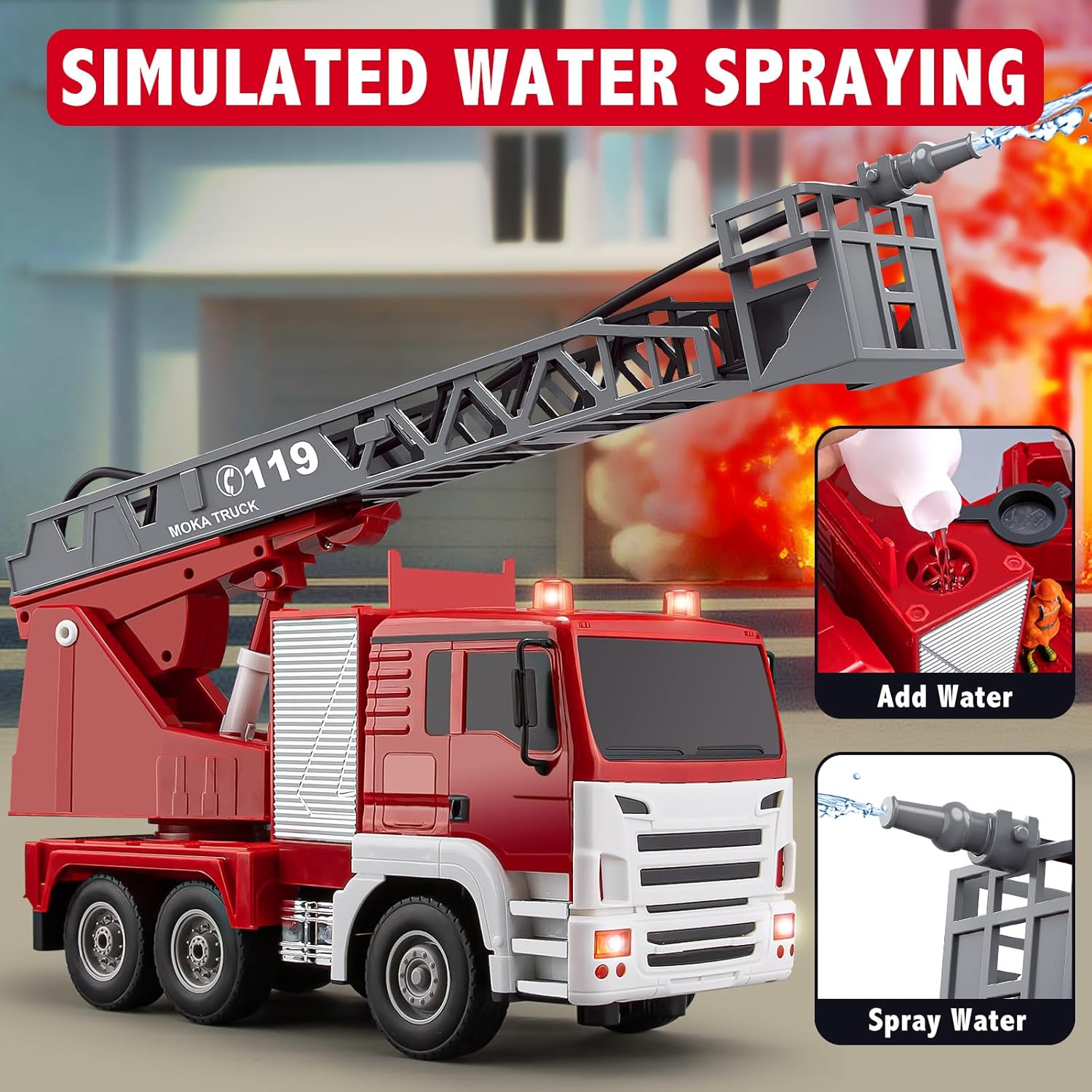 Wemoka 1/16 Scale 13 Channel 2.4GHz Water Spraying