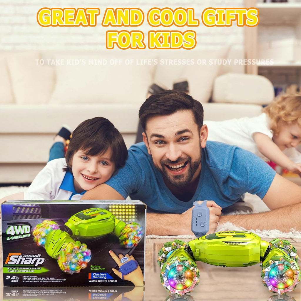 Nestalk Gesture Sensing RC Stunt Car 2.4GHz 4WD with Lights Music