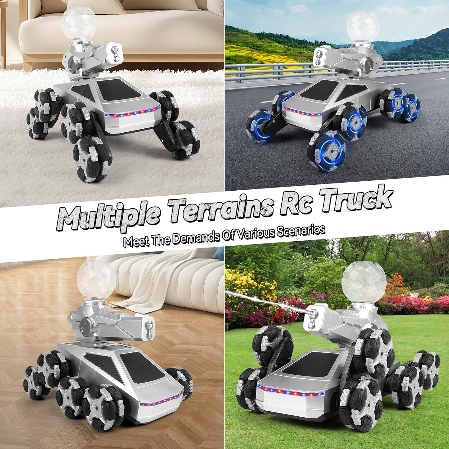 Anpty 2.4GHz All-Terrain Off-Road RC Truck with Swappable Wheels